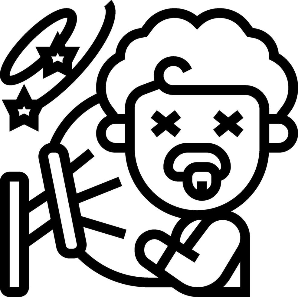A cartoon man with a star on his head vector