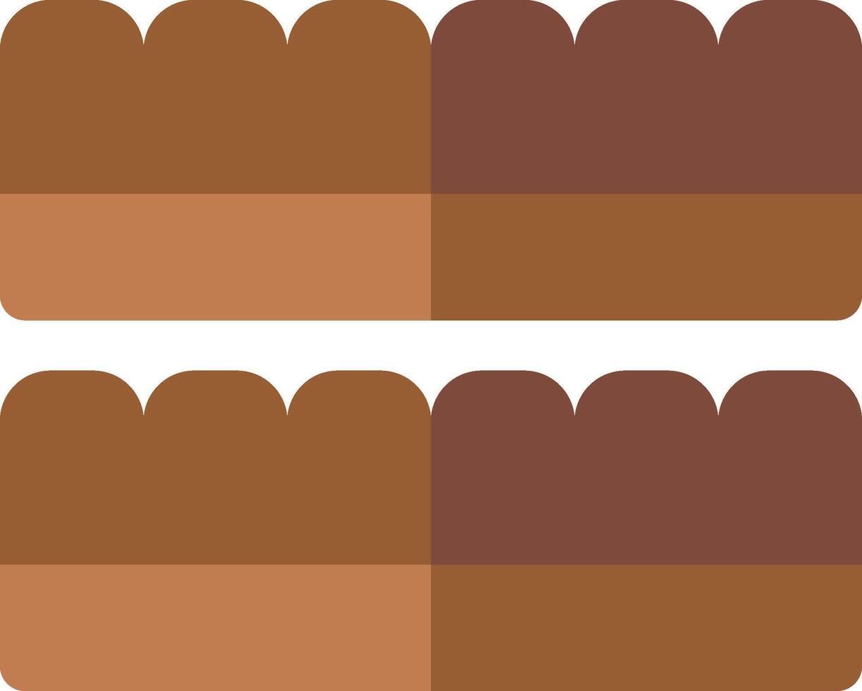 A set of four different colored toothbrushes vector