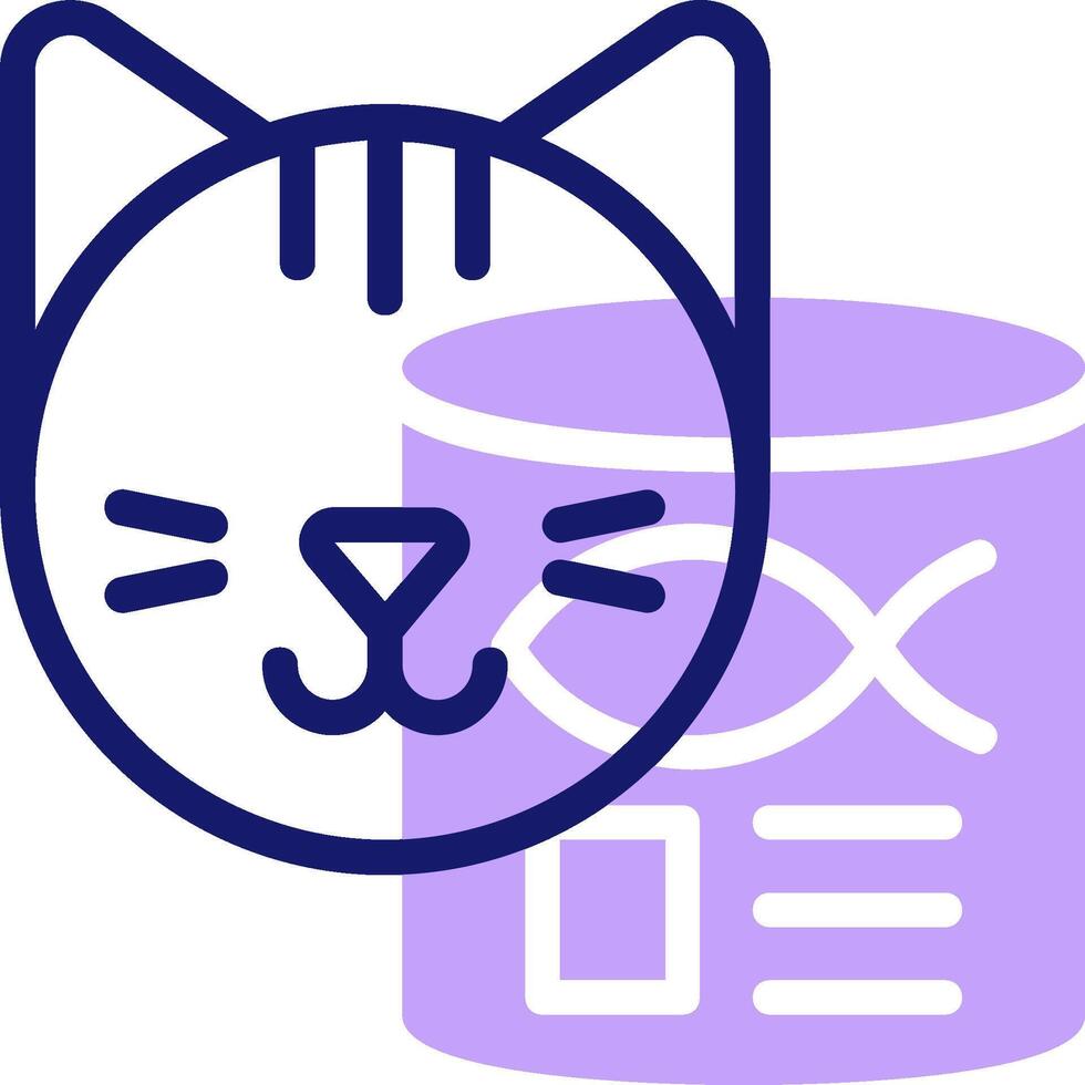 A cat with a can of food next to it vector