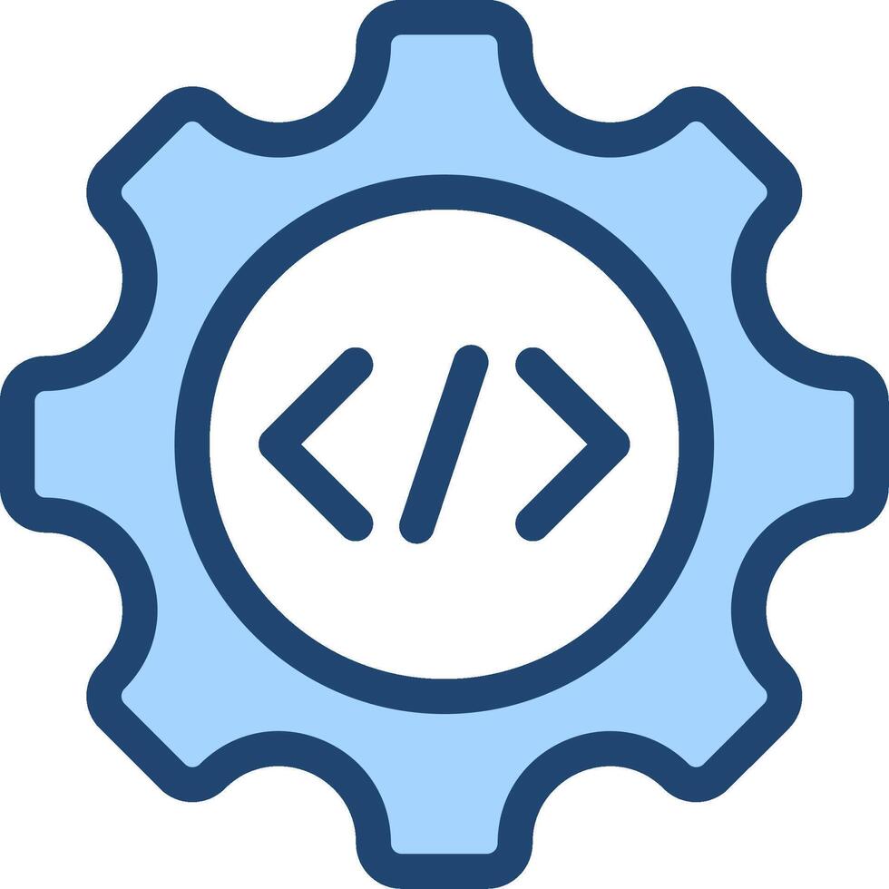 A gearwheel with the word code on it vector