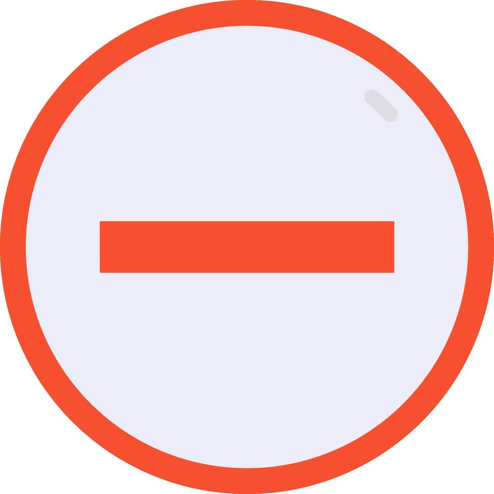 A no entry sign in a circle vector