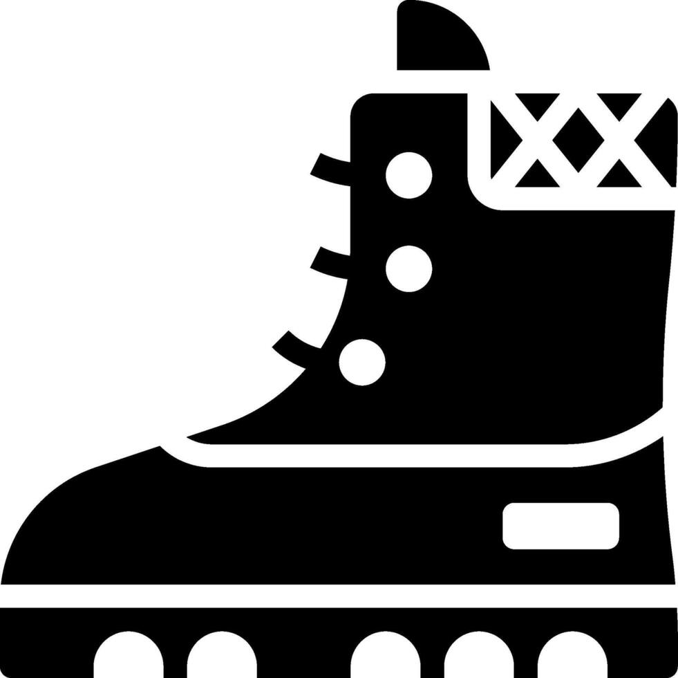 Black boot icon on white background vector