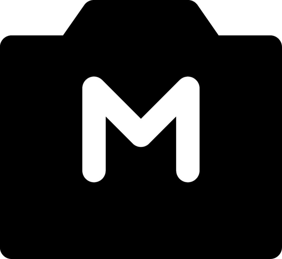 The m logo in black and white vector