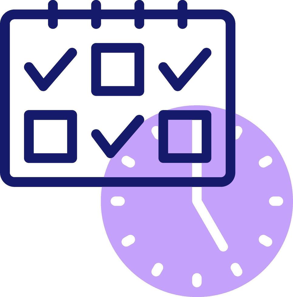 A calendar and a clock icon vector