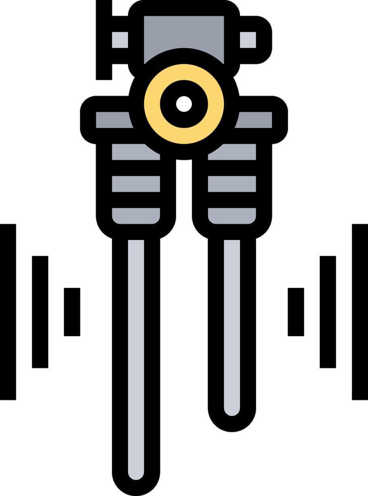 A cartoon image of a machine with a machine gun vector