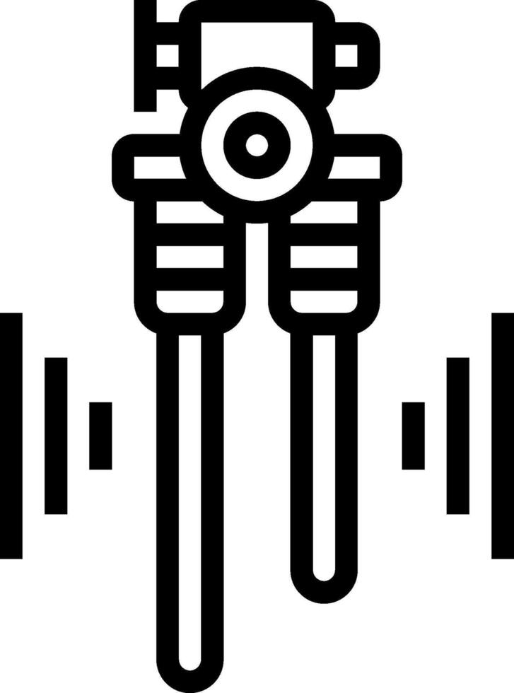 A black and white illustration of a machine vector