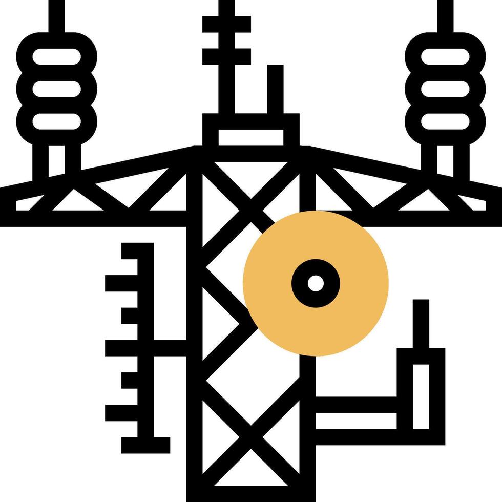Electricity pylon icon vector