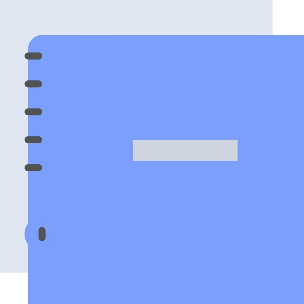 A blue notebook with a white border vector