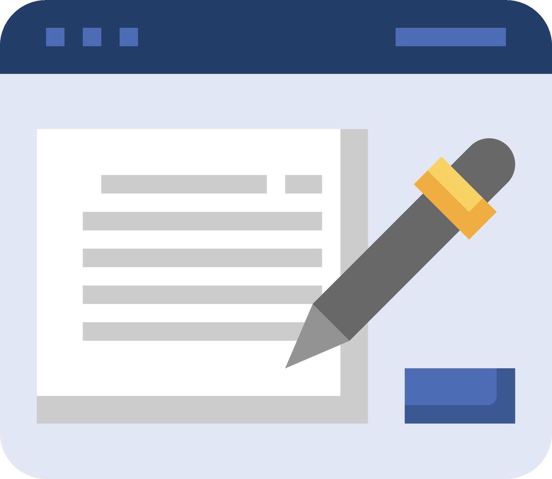 A pen and paper icon vector