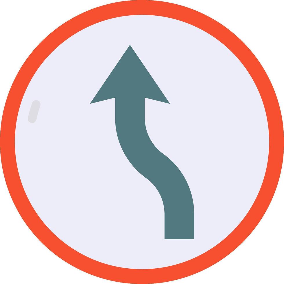 A curved arrow pointing up in a circle vector
