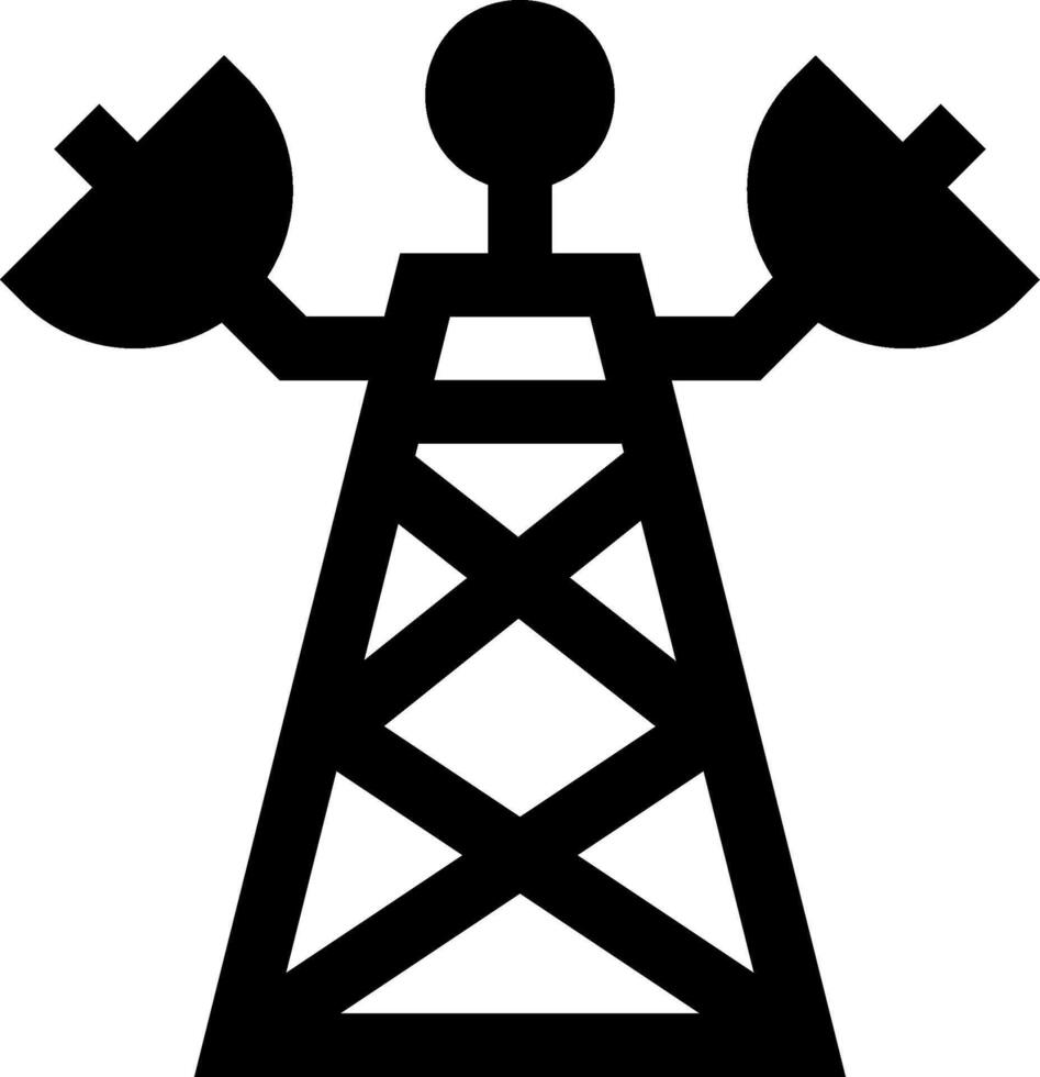 A black and white illustration of a tower vector