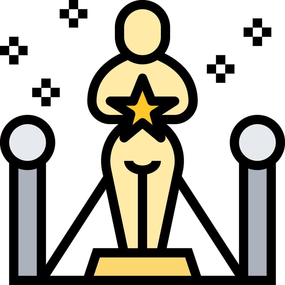The icon for the award ceremony is a man with a star vector