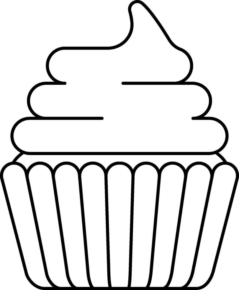 Cupcake coloring pages vector