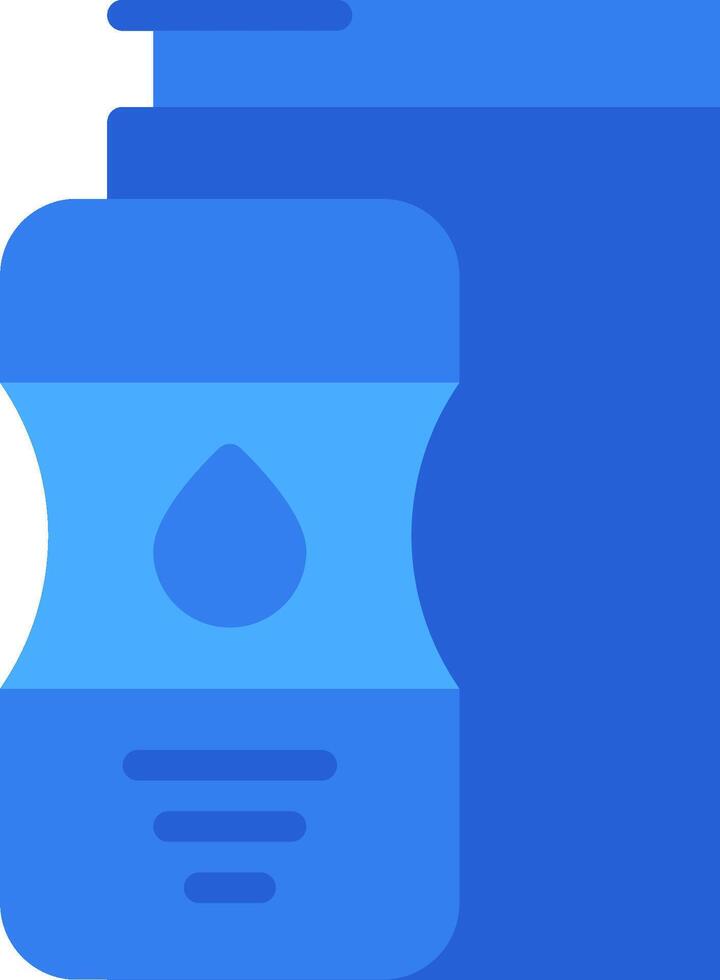 A blue container with a water drop inside vector