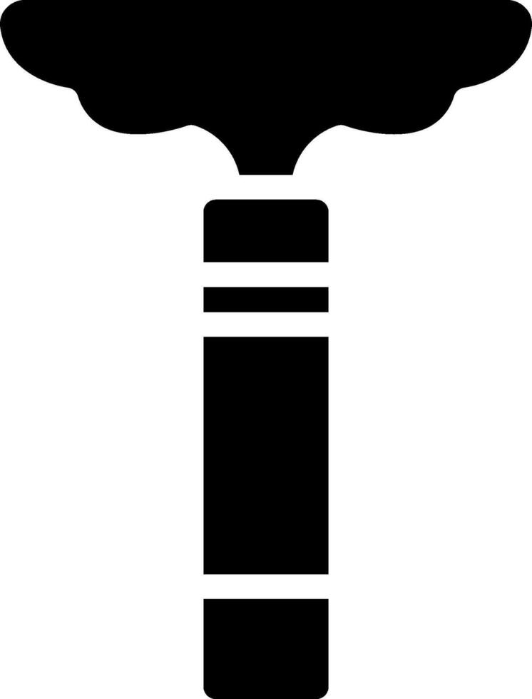 A black and white icon of a razor vector
