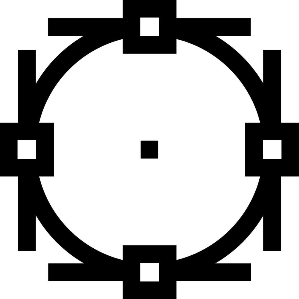 A circle with squares in it vector