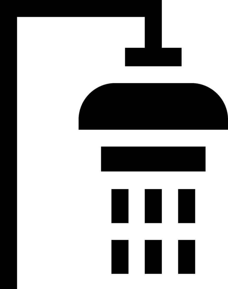 A black and white shower head icon vector