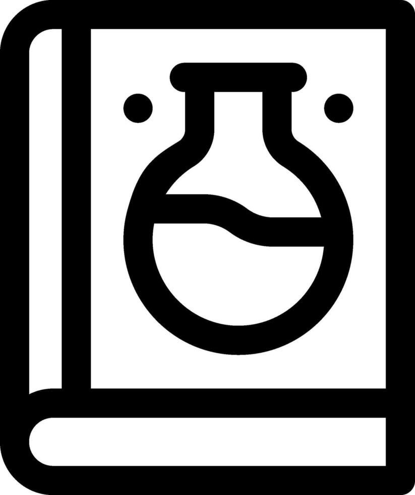 A black and white image of a book with a flask in it vector