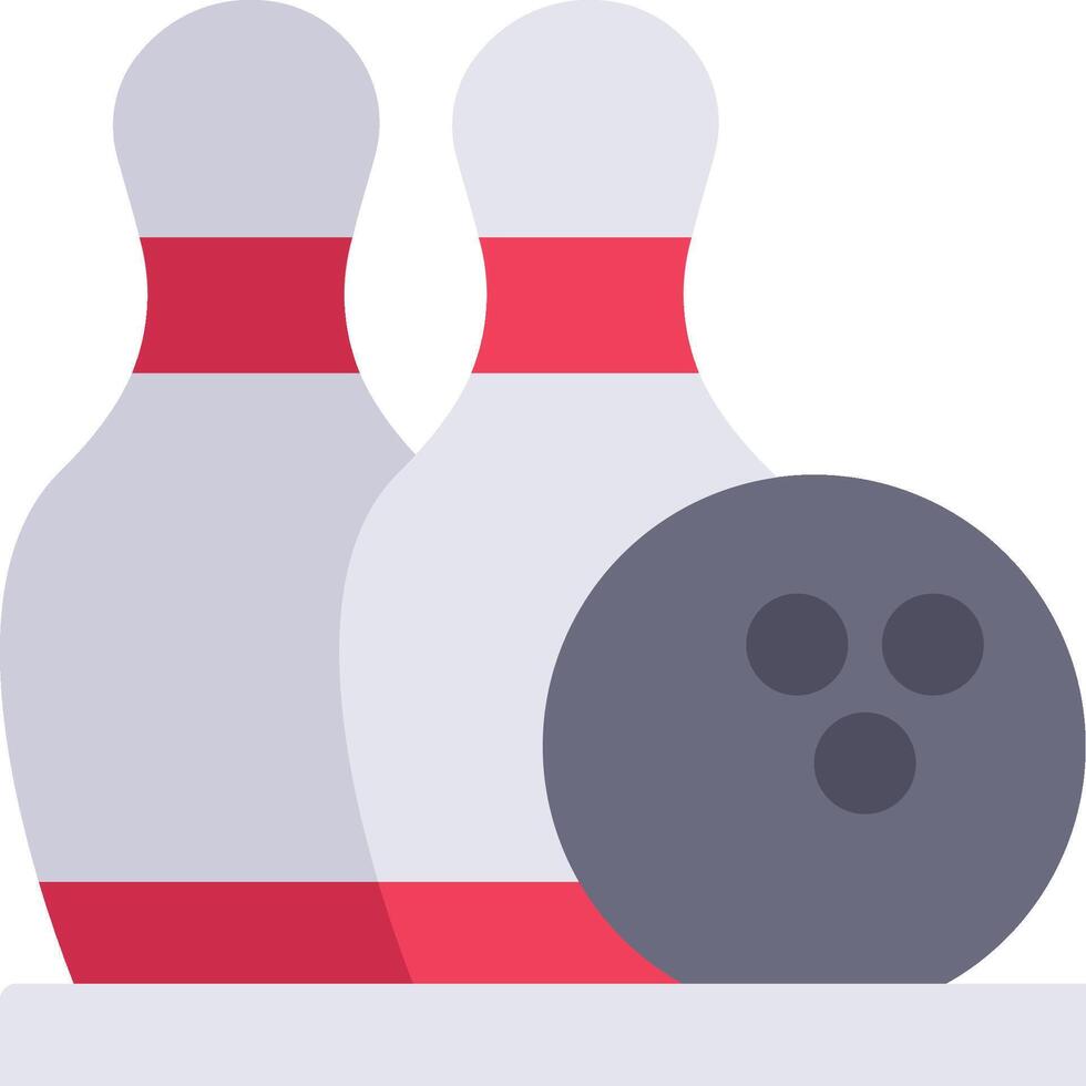 Bowling ball and pins on a white background vector