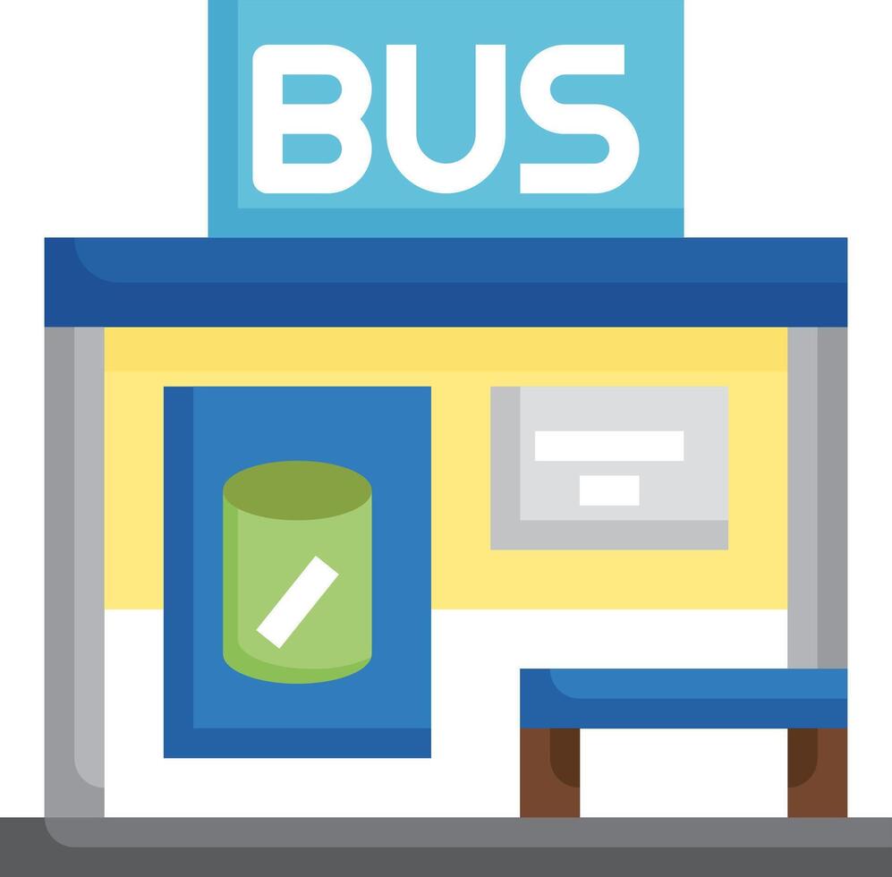 Bus stop icon vector