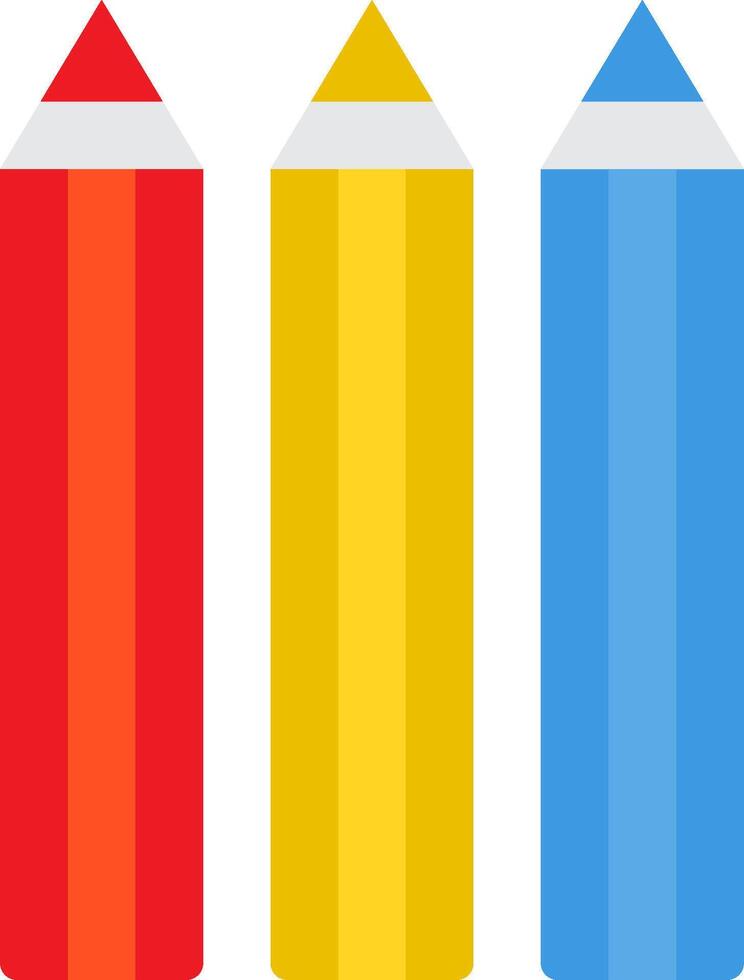 Color pencils clipart vector