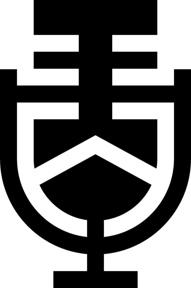 A microphone icon with a white background vector