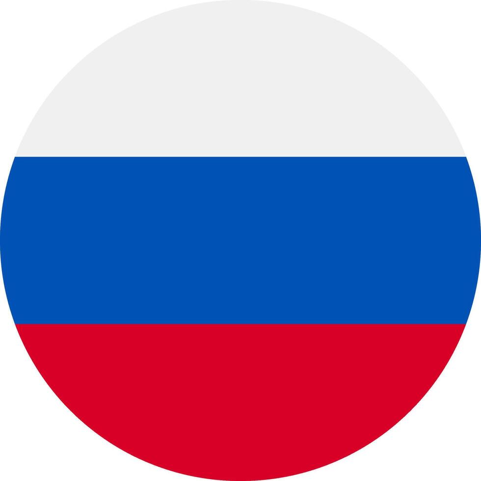 The russian flag in a circle vector