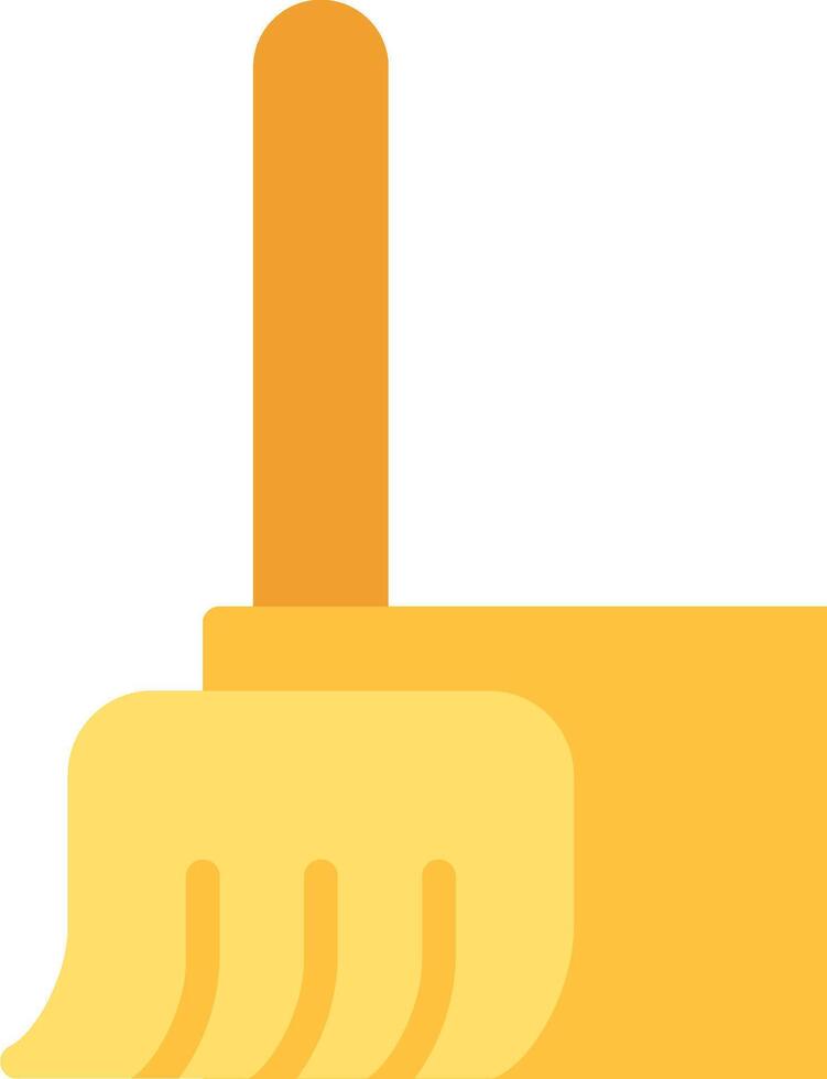 A yellow brush with a handle on it vector
