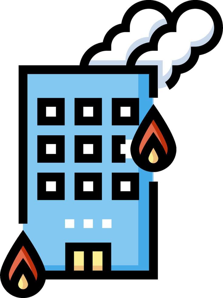 Fire and smoke icon vector