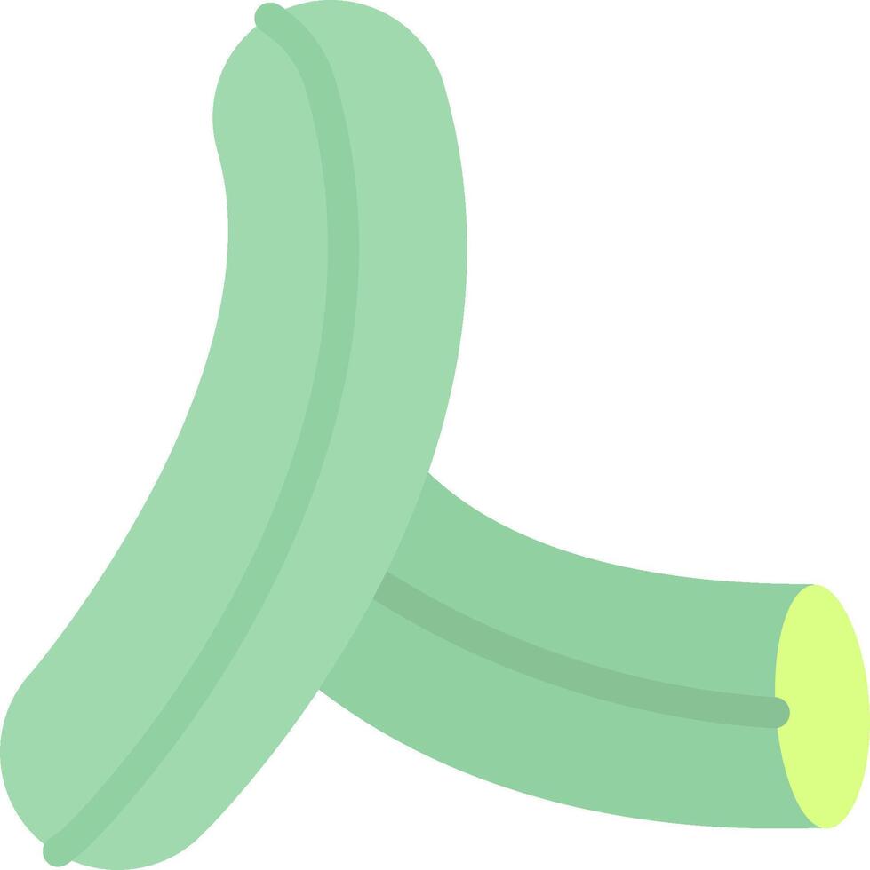 A green cucumber with a yellow center vector