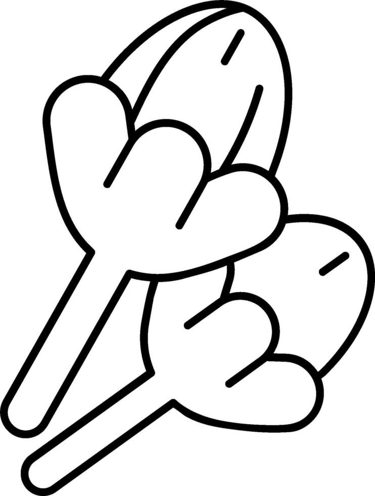 A black and white drawing of two lollipops vector