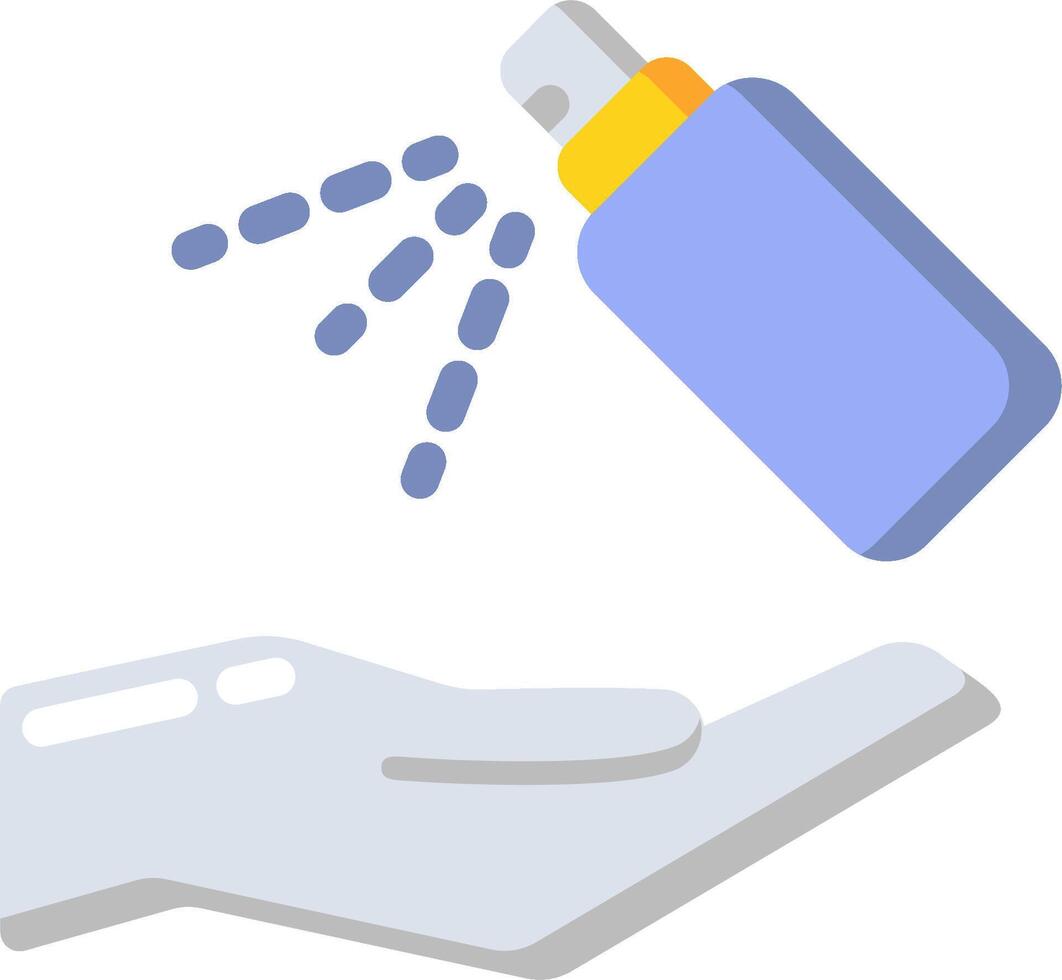 A hand holding a bottle of hand sanitizer vector