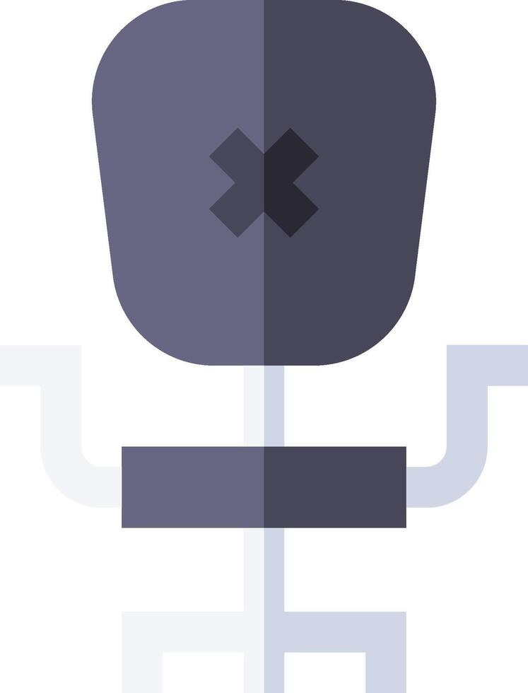 A chair with an x on it vector