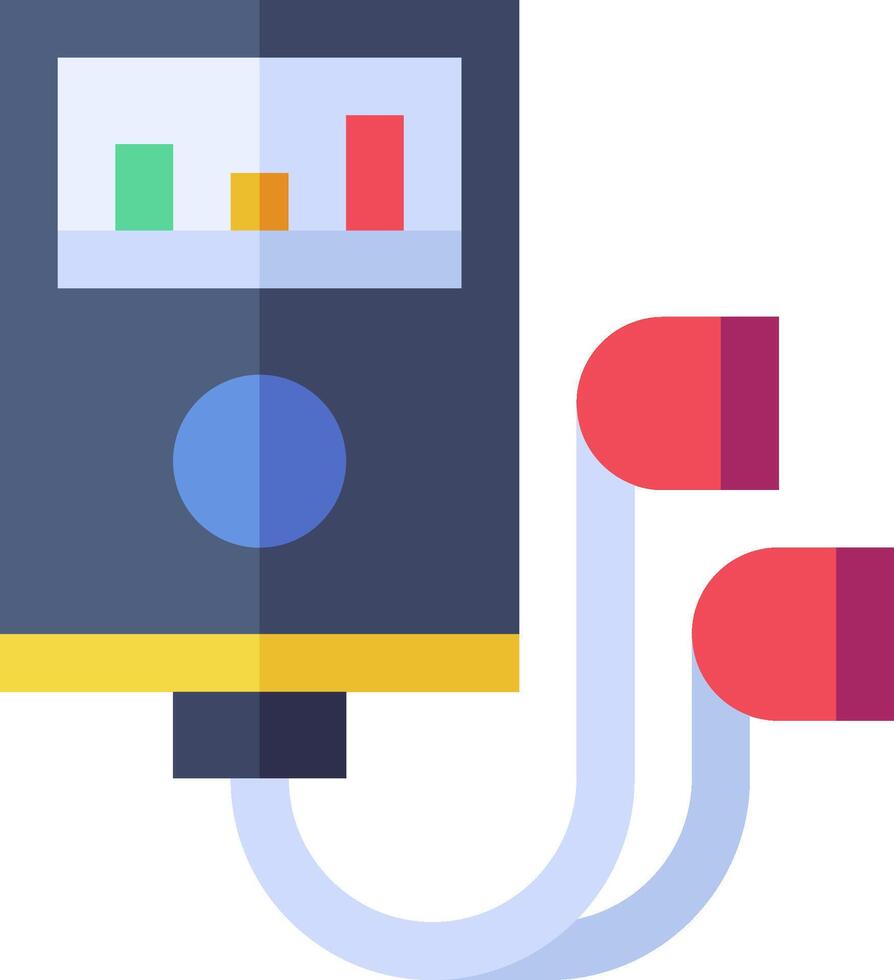 A flat icon of a device connected to a power outlet vector