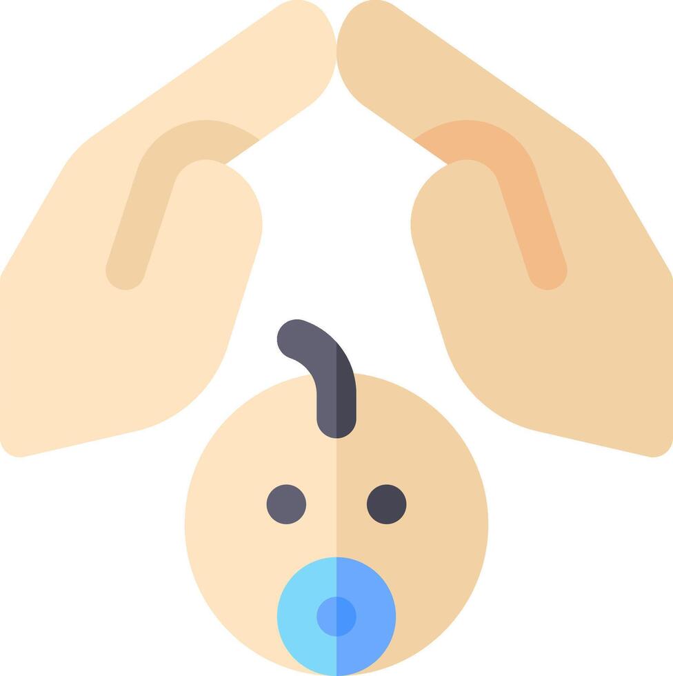 A baby with a pacifier in its mouth vector