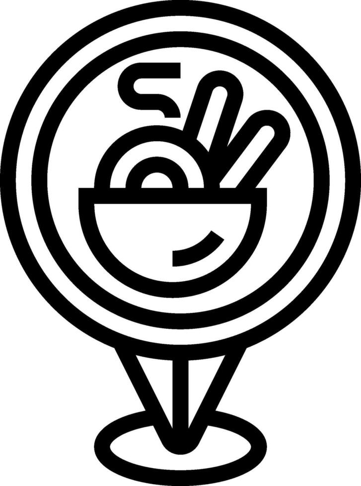 A black and white logo of a bowl of food vector