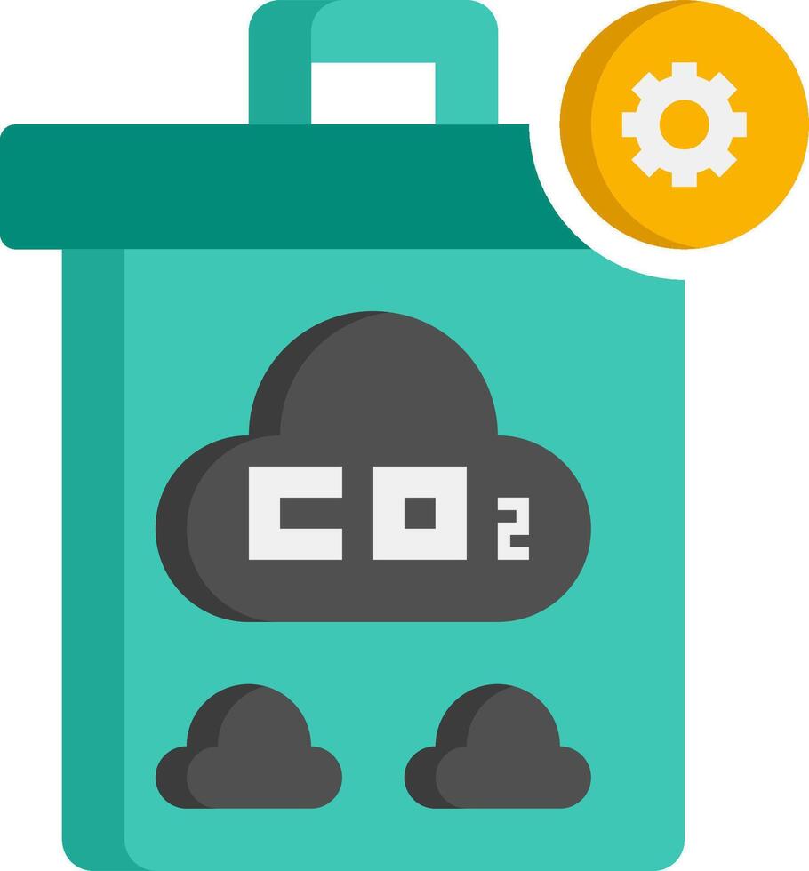 Co2 storage container icon vector