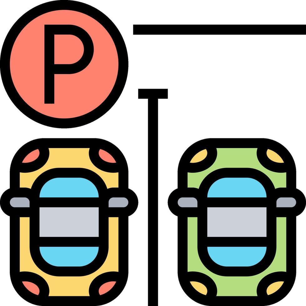 Parking lot icon vector