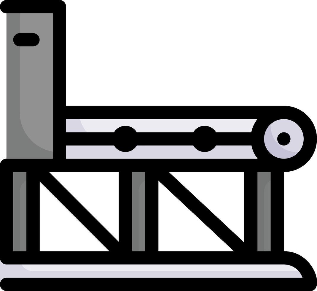 A black and white drawing of a machine vector