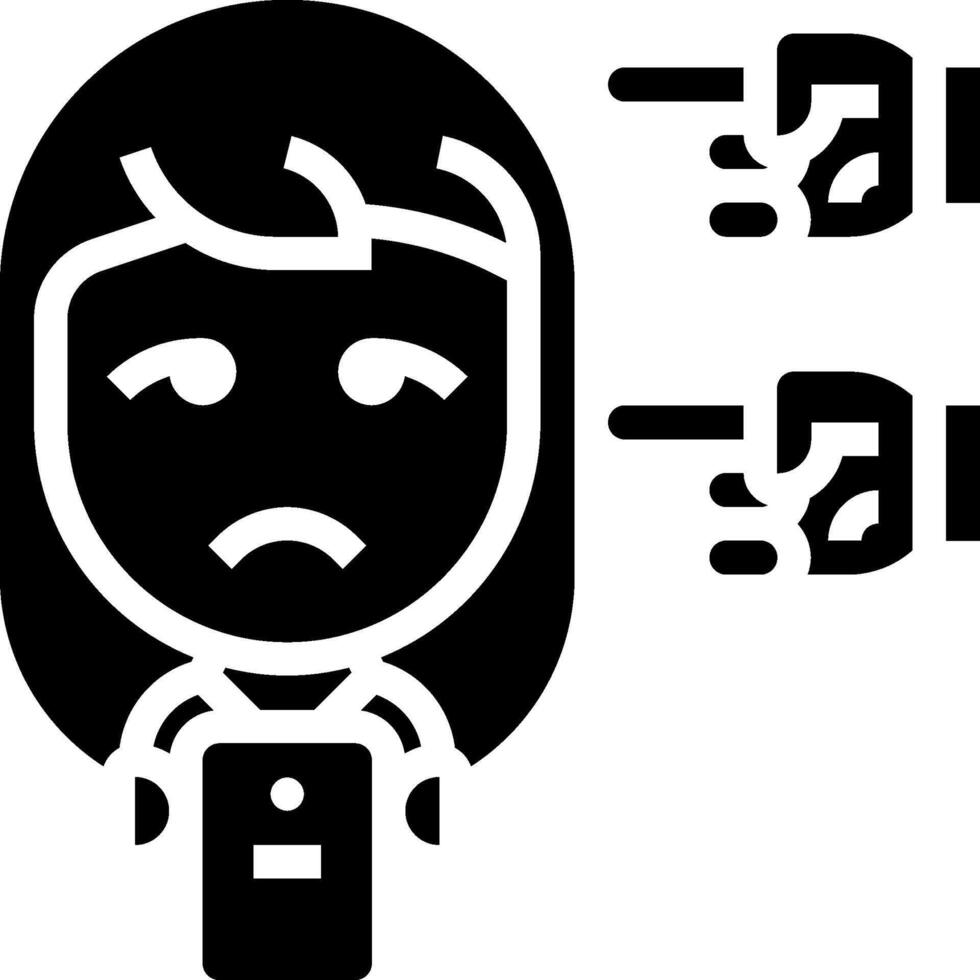 A woman with a phone and a phone icon vector
