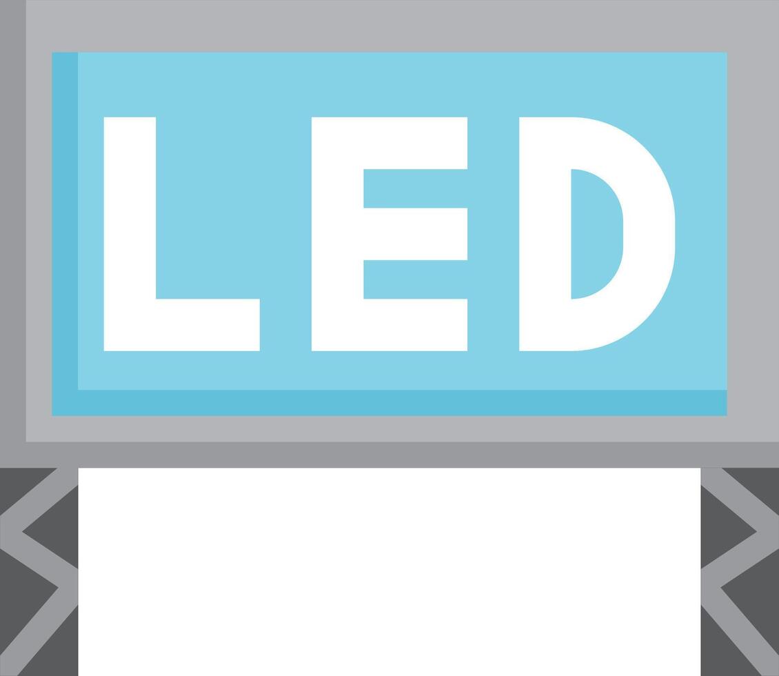 A blue led sign with a white background vector