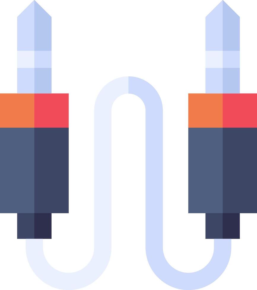 A pair of headphones with a cable connected to them vector