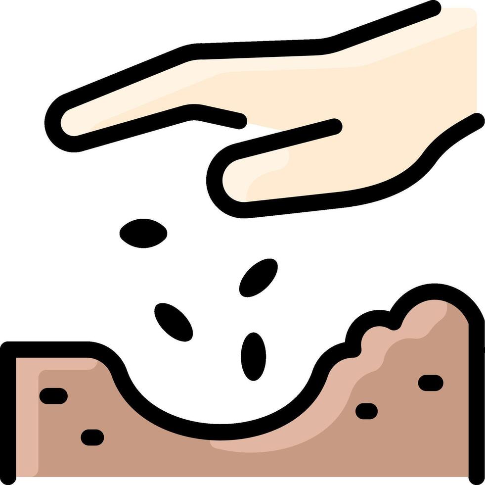 A hand is pouring water into a bowl vector