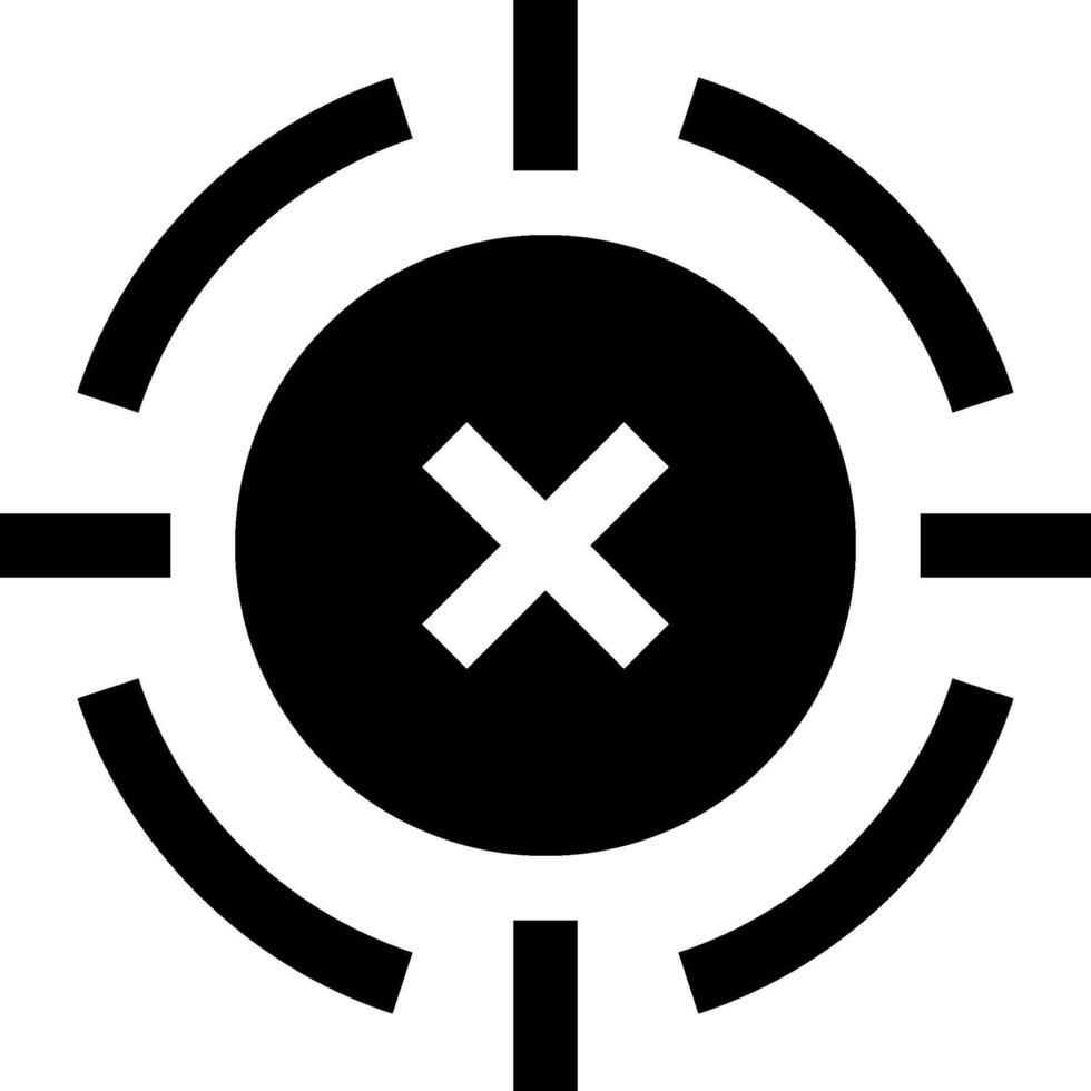 A black and white icon of a cross vector