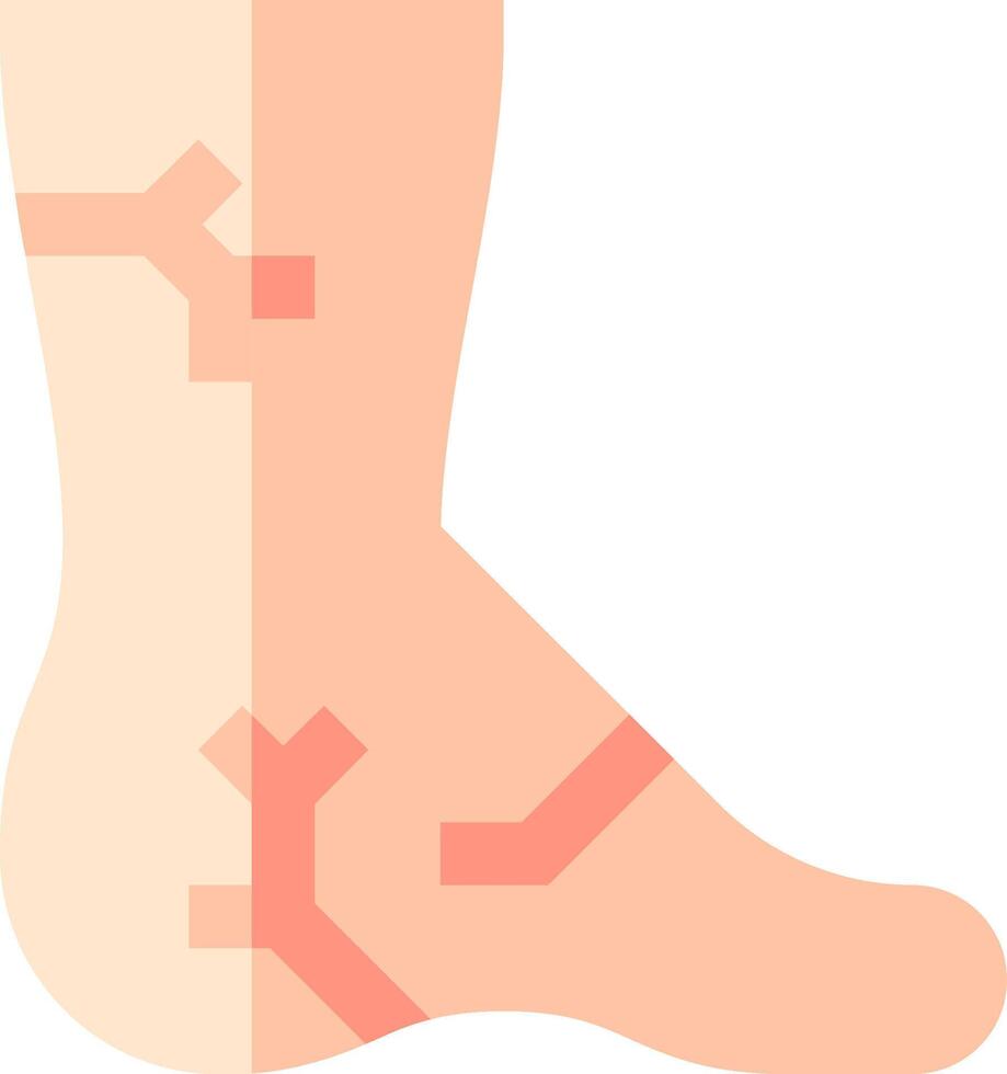 A foot with a foot and ankle with a foot vector