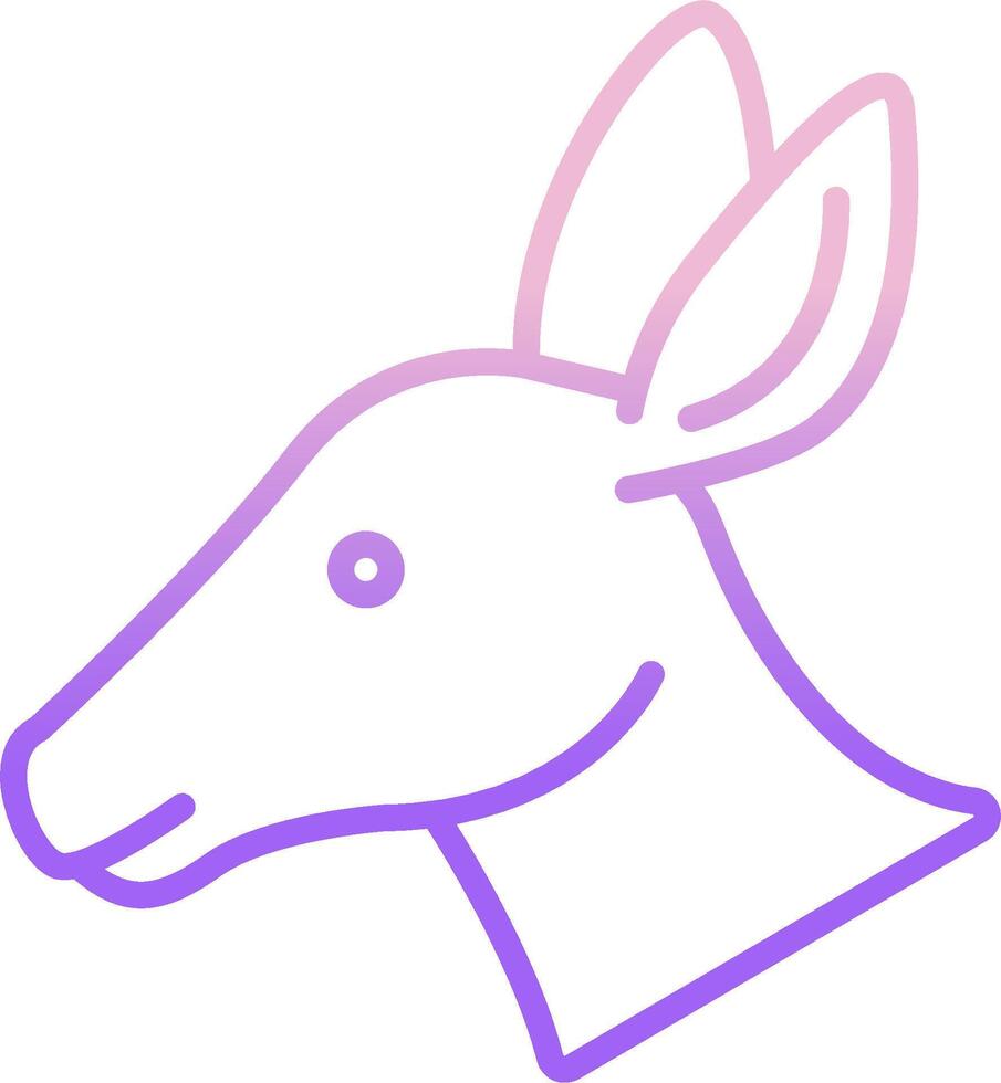 A pink and purple deer head icon vector