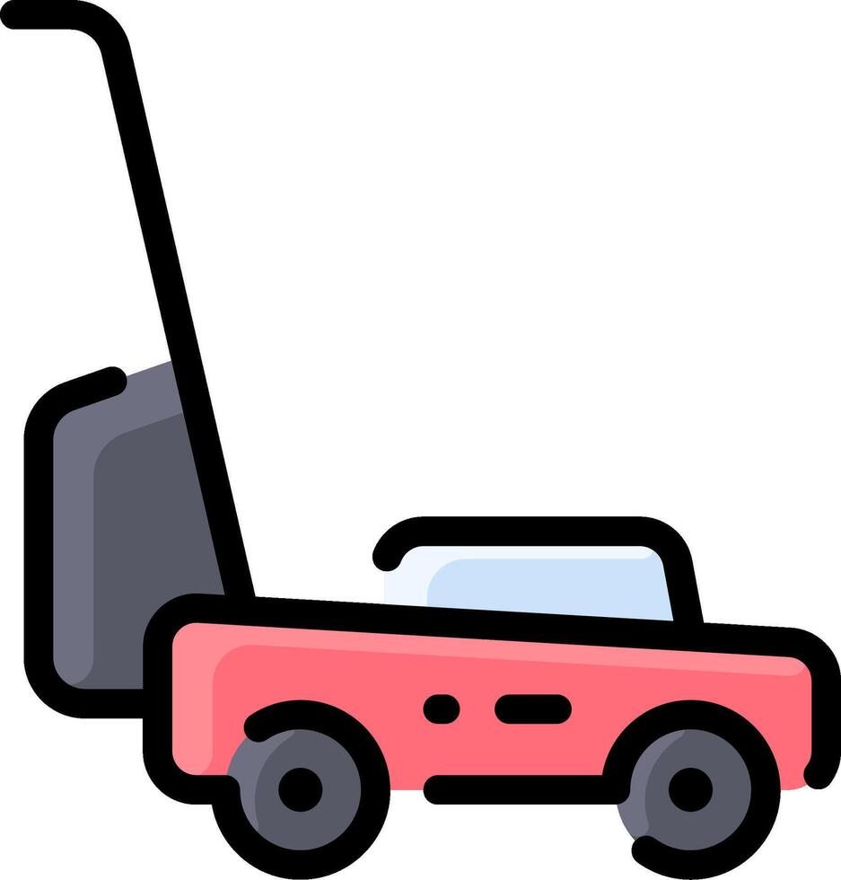 A red truck with a black box on top vector