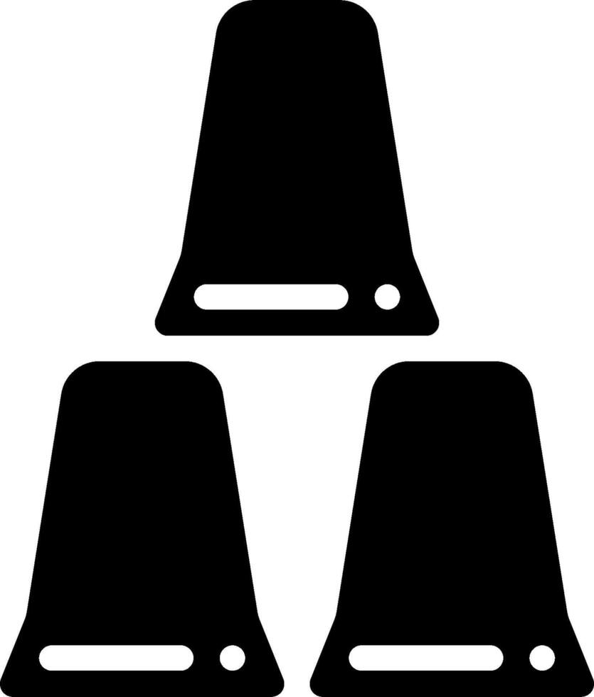 Three black and white bell icons on a white background vector