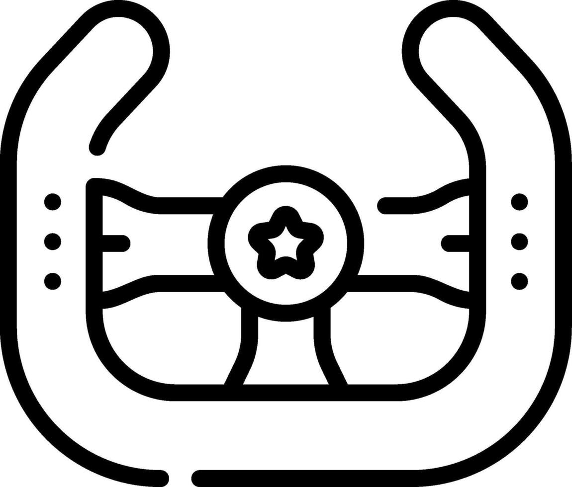 A black and white illustration of a steering wheel vector