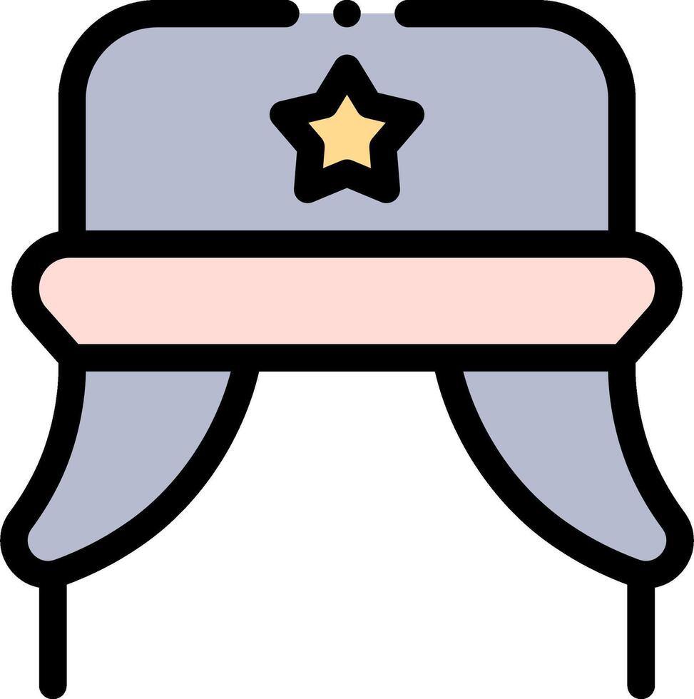 A hat with a star on it vector